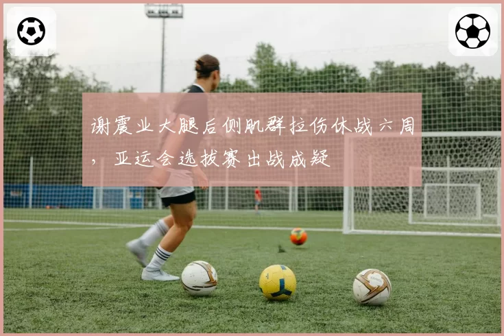 谢震业大腿后侧肌群拉伤休战六周,亚运会选拔赛出战成疑